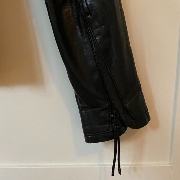 Genuine Leather TNT "June" Motorcyle Bomber Jacket - Picture 5 of 6